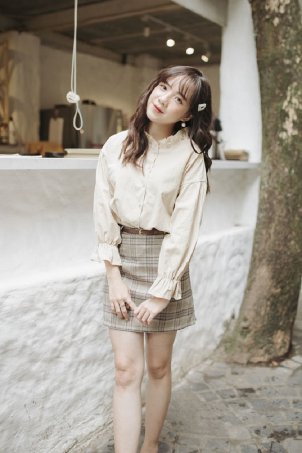 áo sơ mi đồng phục tay bèo