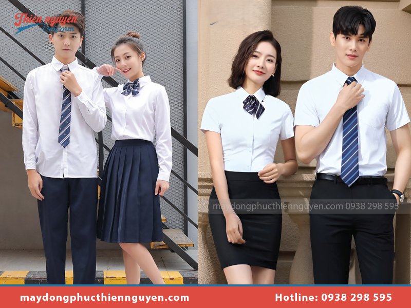 Áo sơ mi trắng đồng phục học sinh đẹp