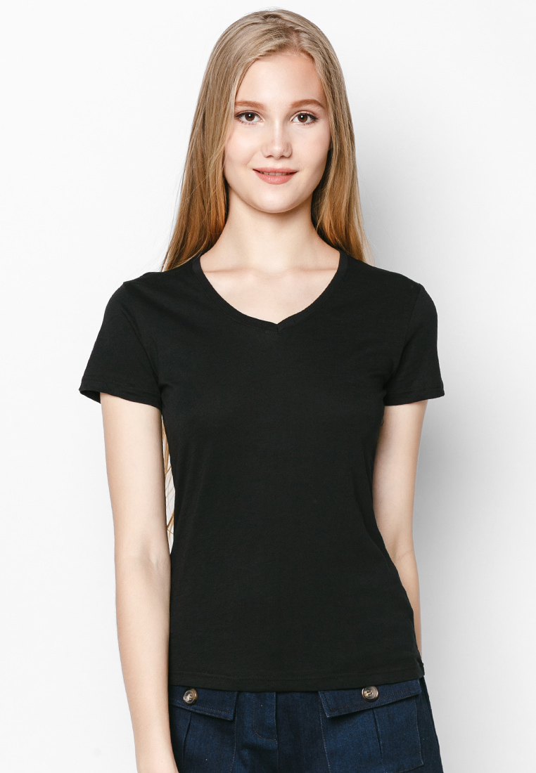 áo thun cổ tim - đồng phục văn phòng