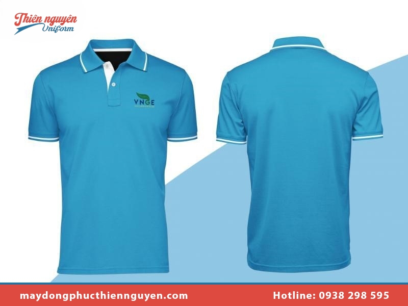 Phối áo thun đồng phục xanh dương với quần/váy