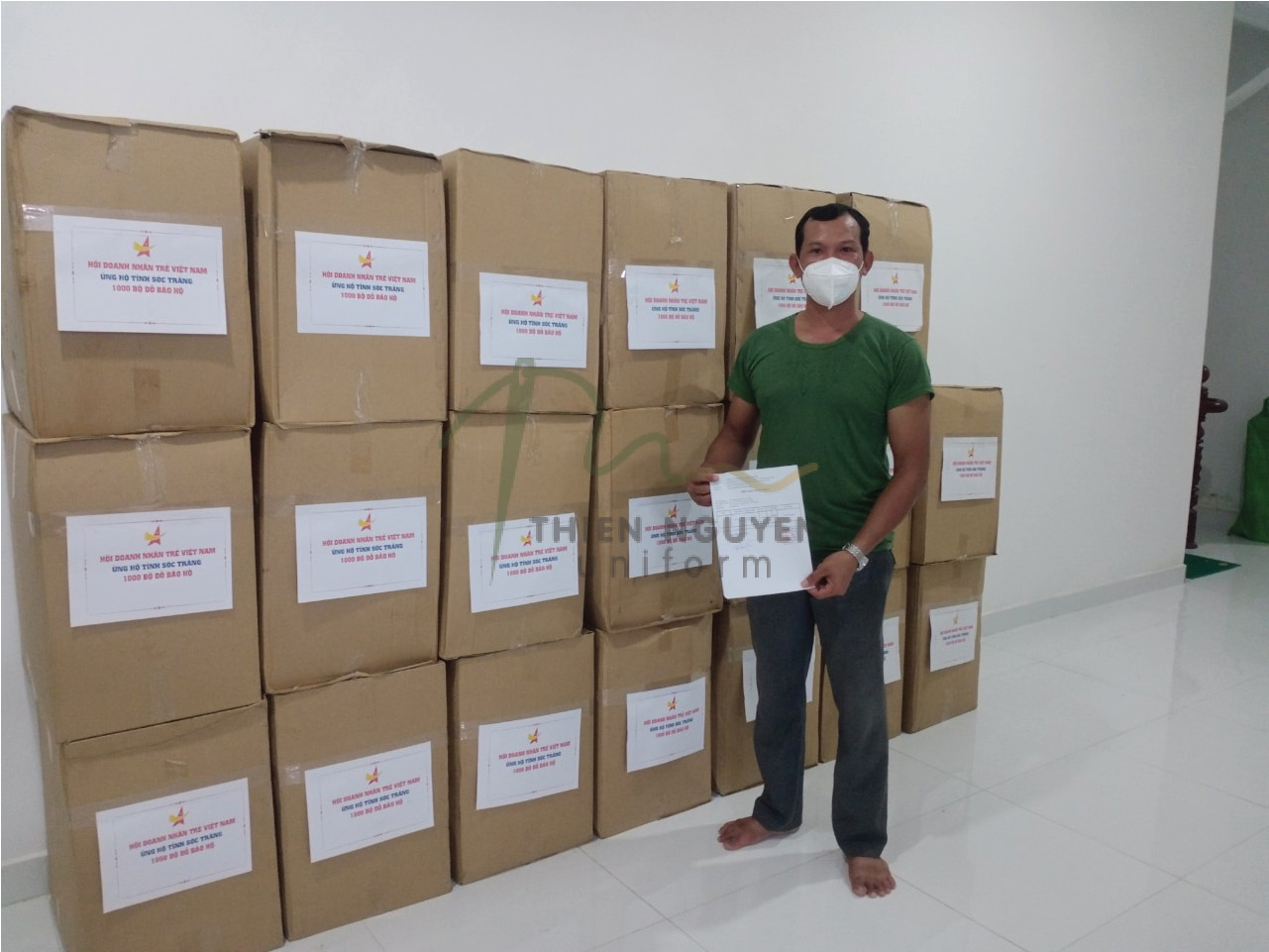 bàn giao đồng phục bảo hộ tỉnh Sóc Trăng