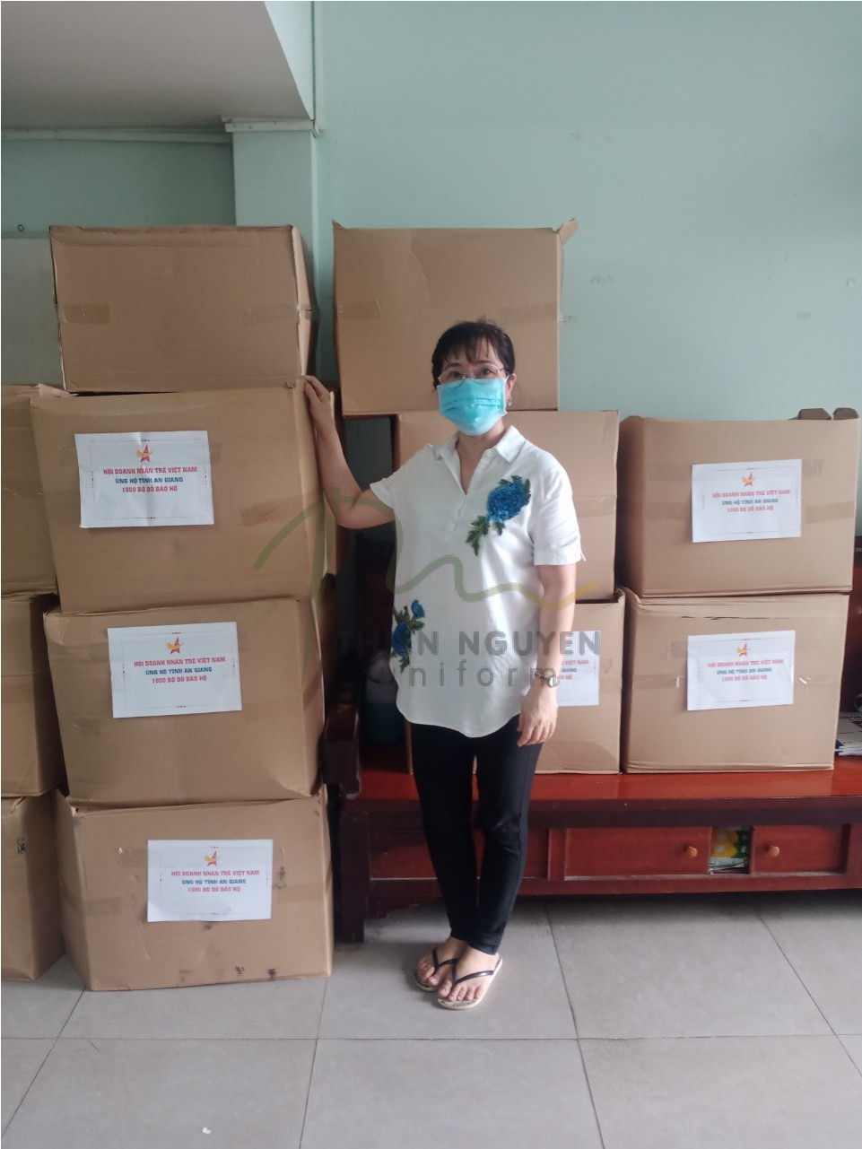 bàn giao đồng phục bảo hộ tỉnh An Giang