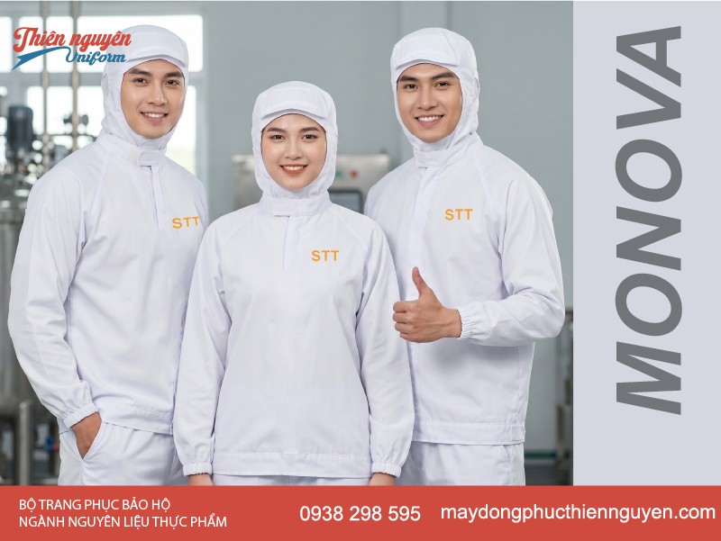 Bộ trang phục bảo hộ ngành thực phẩm tại nhà máy