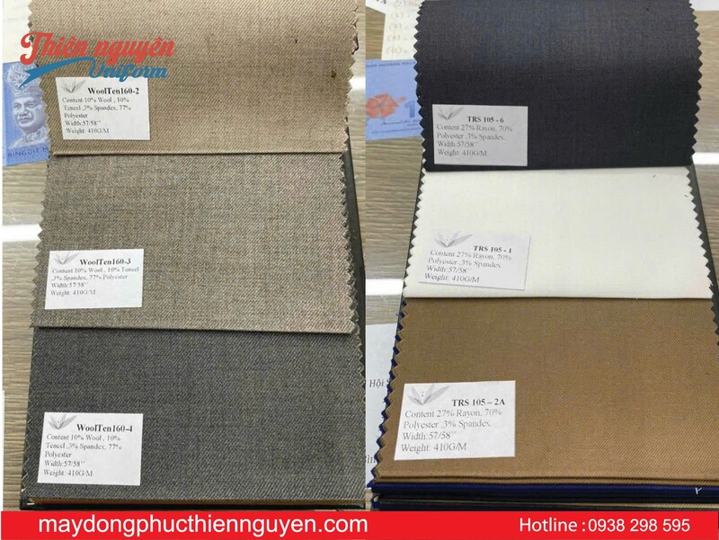 chất vải may áo vest đồng phục cashmere - Thiên Nguyên uniform