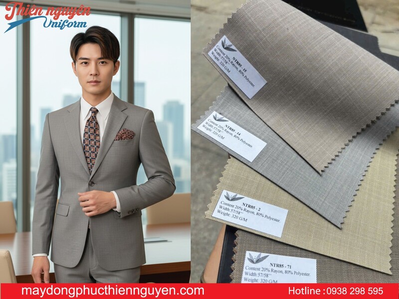 chất vải may áo vest đồng phục đẳng cấp - Thiên Nguyên uniform