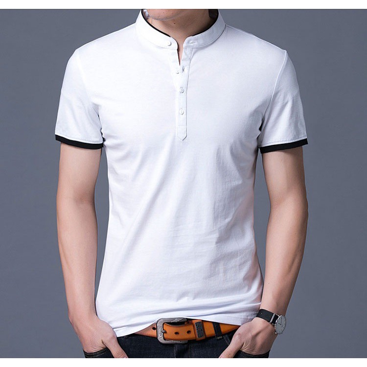 cổ áo thun đồng phục cổ trụ