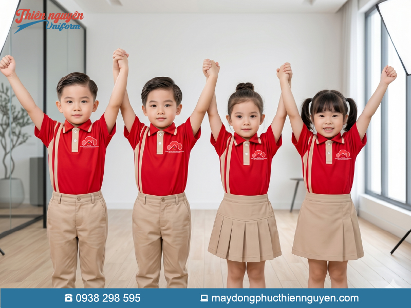 mẫu đồng phục trường mầm non quốc tế Kindy Garden