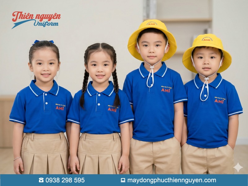 mẫu đồng phục trường mầm non tư thục Ami