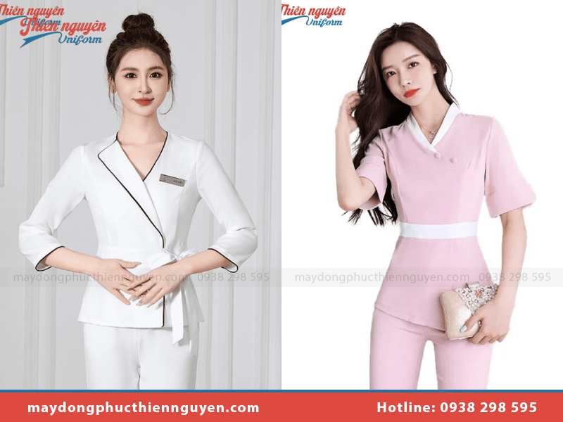 Bộ đồ áo cổ tim tay dài kết hợp quần dài/short