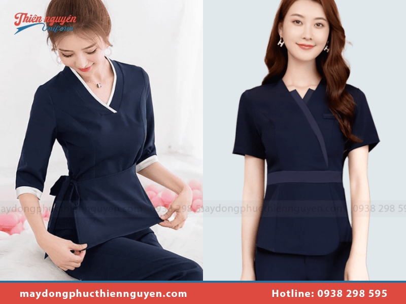 Xu hướng thiết kế đồng phục spa màu đen hiện nay