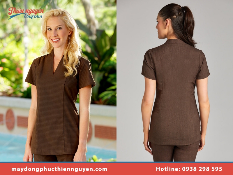 Xu hướng đồng phục spa màu nâu trong năm 2025