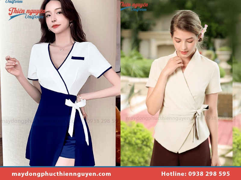 Địa chỉ may đồng phục spa màu trắng uy tín
