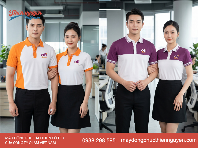 Thiết kế áo thun đồng phục cổ trụ ngành thực phẩm
