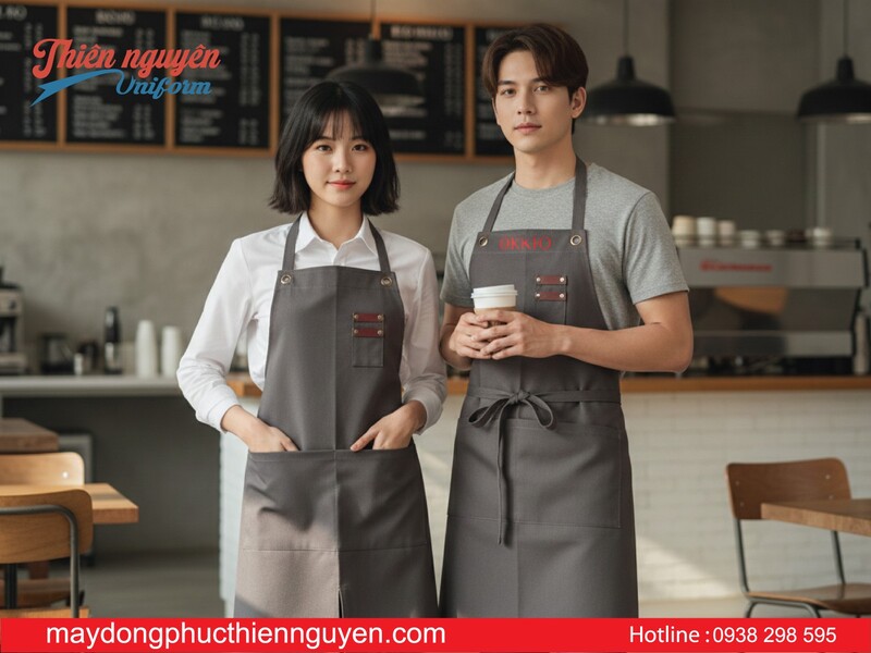mẫu tạp dề phục vụ nhà hàng đẹp