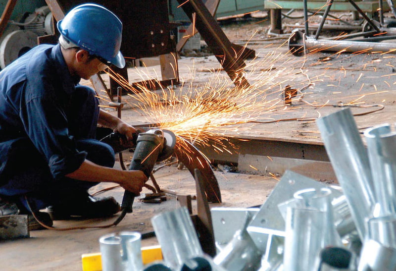 may đồng phục công nhân