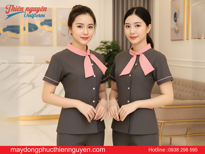 may đồng phục spa cho nhân viên tại Bình Dương - Thiên Nguyên Uniform