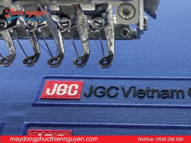 mẫu thêu logo lên đồng phục - Thiên Nguyên Uniform