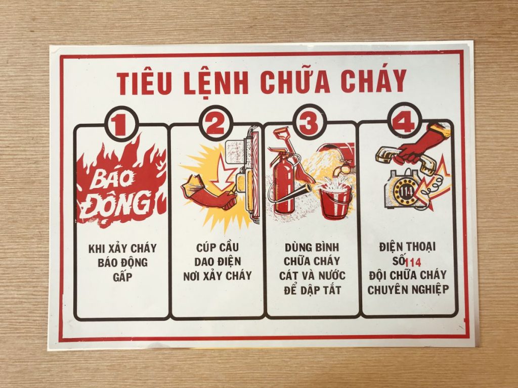 tiêu lệnh chữa cháy các bước