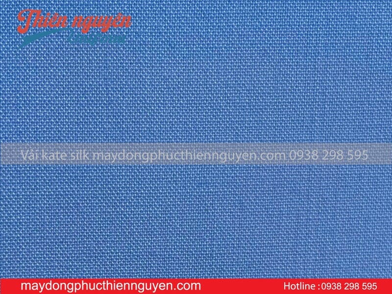 Vải kate silk màu xanh