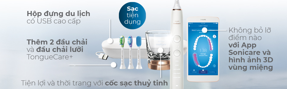 Bàn chải điện Philips Sonicare DiamondClean 9500