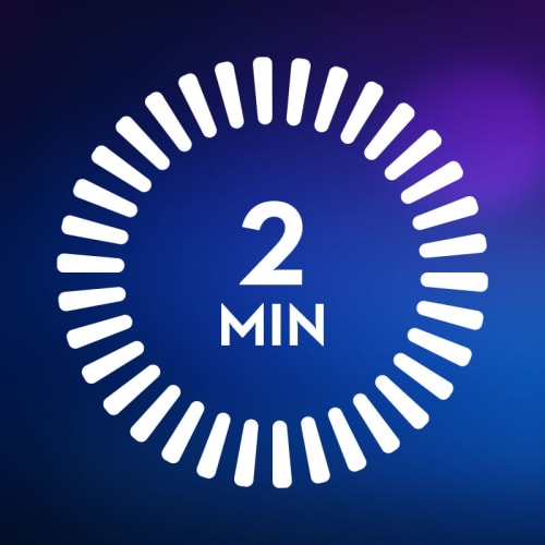 2 minutes built-in timer