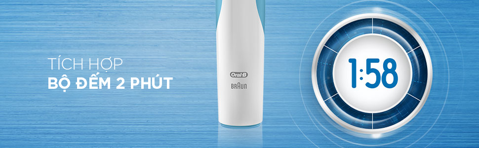 Ban chai dien Oral-B Vitality  Tich hop bo dem 2 phut