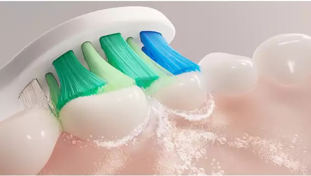 Công nghệ Sonicare Fluid Action – Làm sạch sâu bằng dòng chảy động lực học