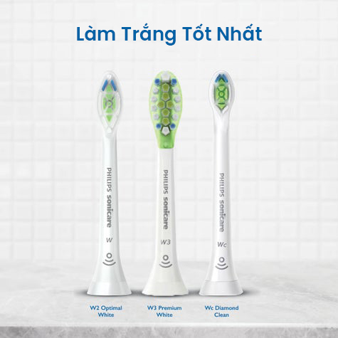 Dau ban chai dien Philips Sonicare lam trang rang w w2 w3