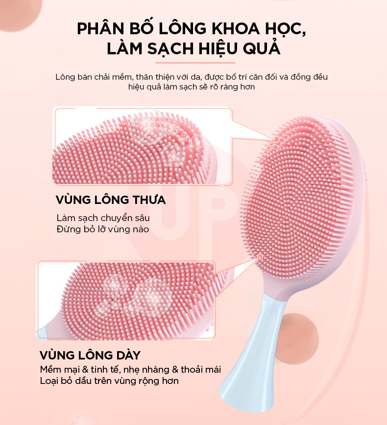 Dung cu rua mat Philips Sonicare phan bo long dong deu