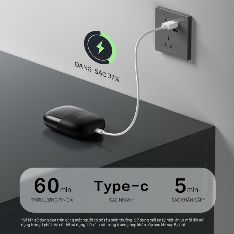 Máy cạo râu du lịch mini Panasonic ES-CM20 sạc nhanh