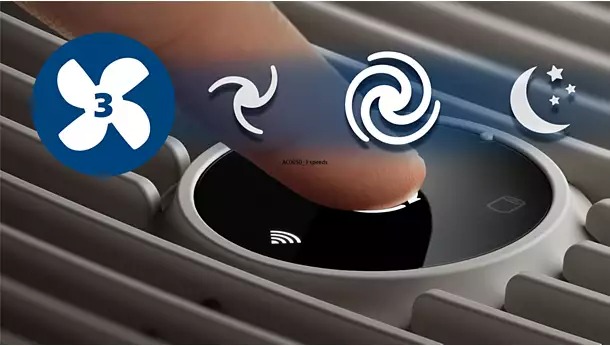 Tuỳ chỉnh linh hoạt với 3 mức tốc độ