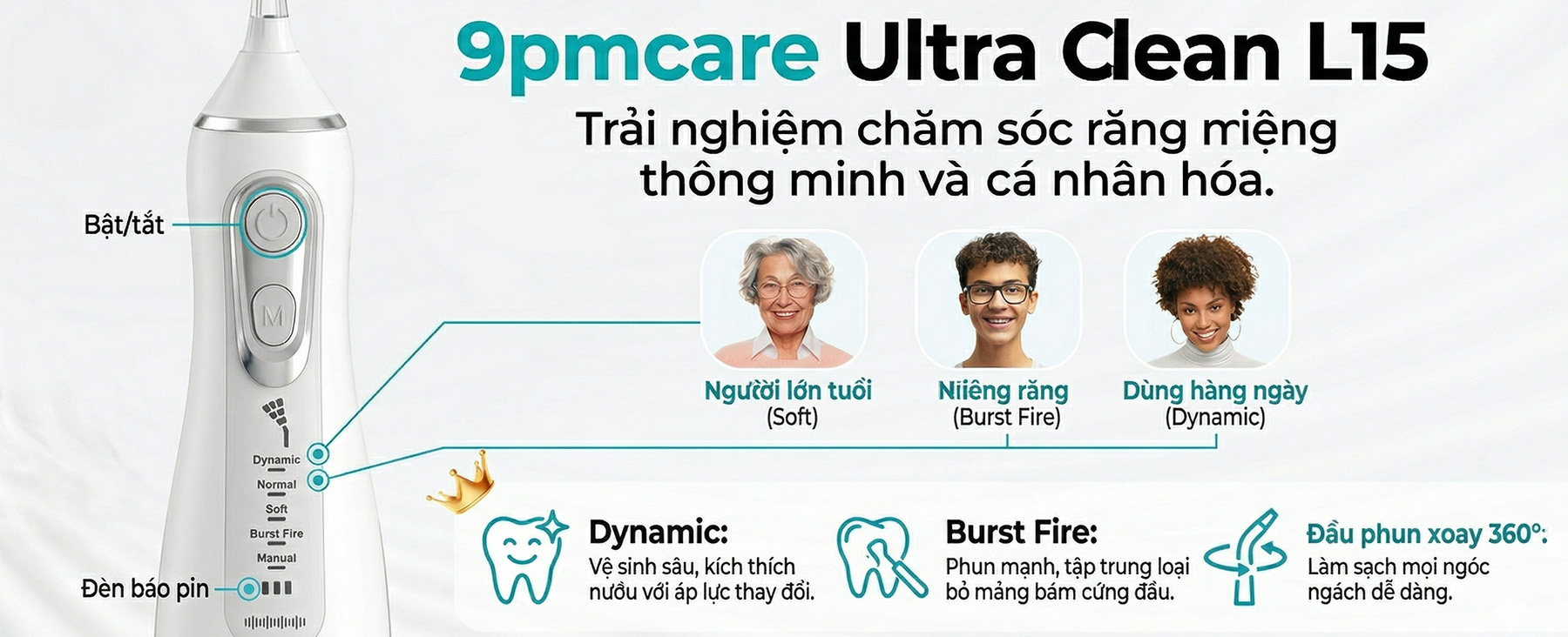 Chào đón 9pmcare UltraClean L15 – "Trợ lý" nha khoa chuyên nghiệp
