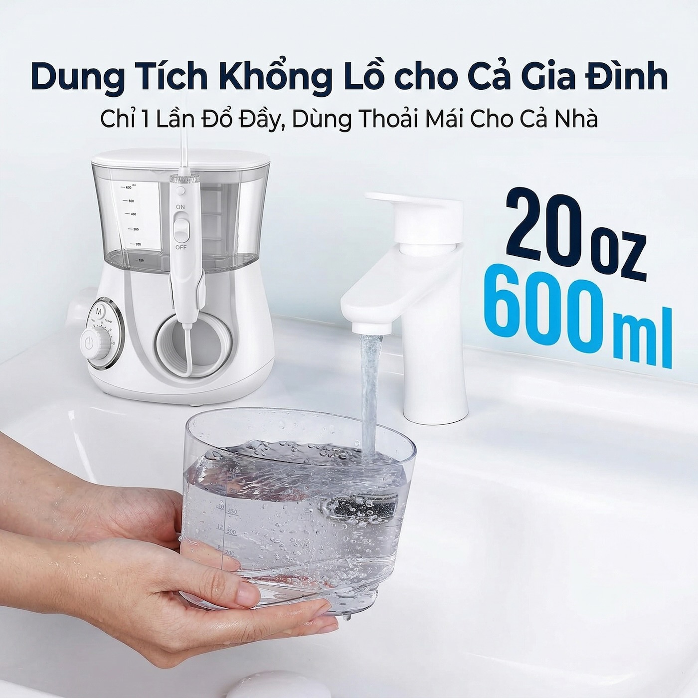 Ưu điểm của máy tăm nước để bàn 9pmcare F20 Power Flosser