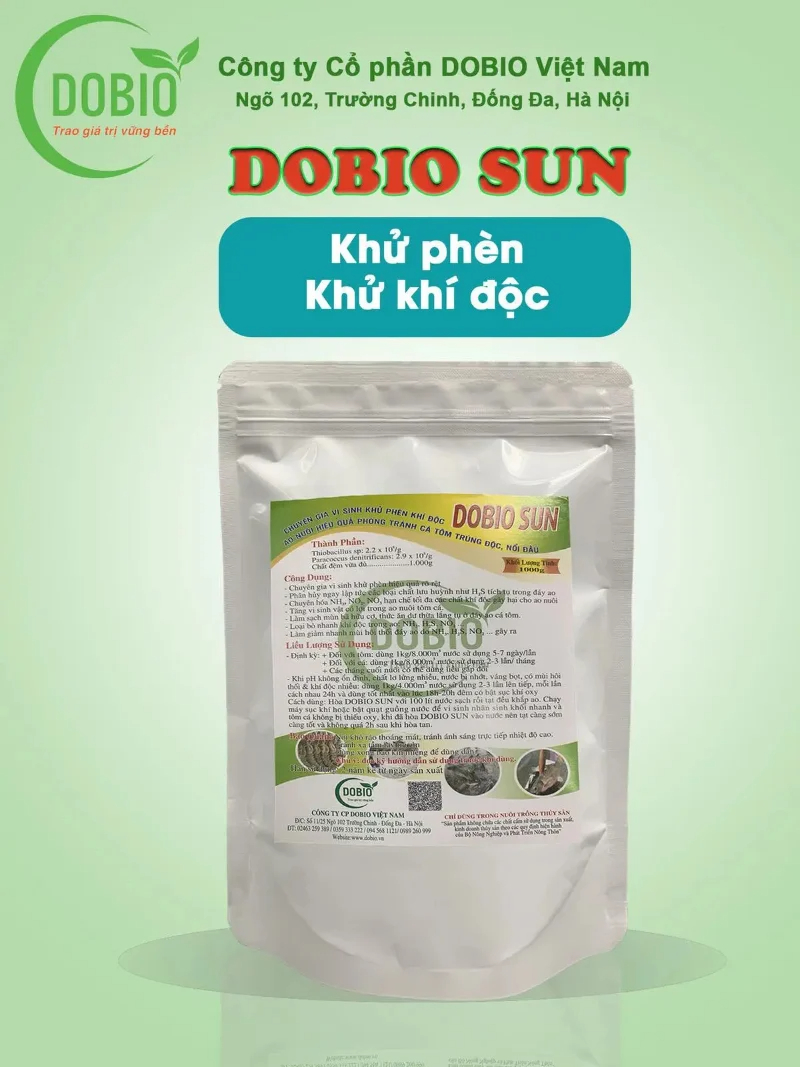 Khử phèn với men vi sinh Dobio Sun