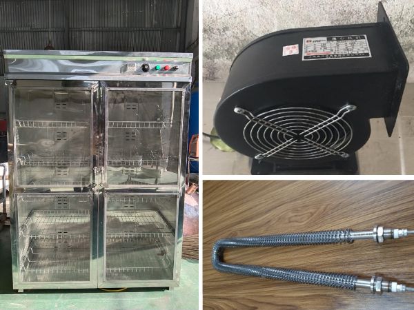 Lắp đặt các linh kiện cho tủ sấy bát đĩa