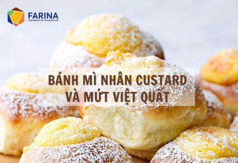 CÁCH LÀM BÁNH MÌ NHÂN CUSTARD VÀ MỨT VIỆT QUẤT MÀ KHÔNG CẦN NHỒI BỘT