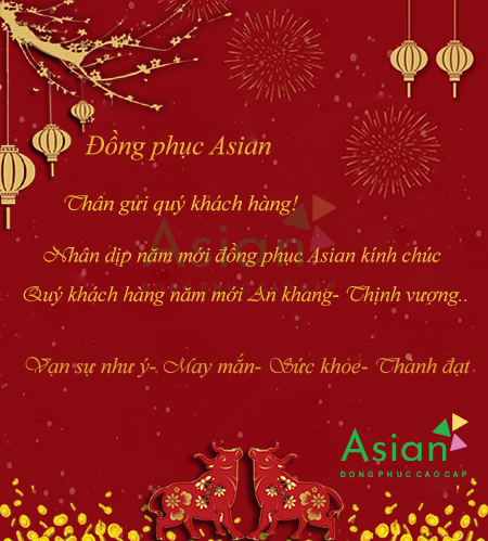 thiệp chúc tết đồng phục Asian 2021
