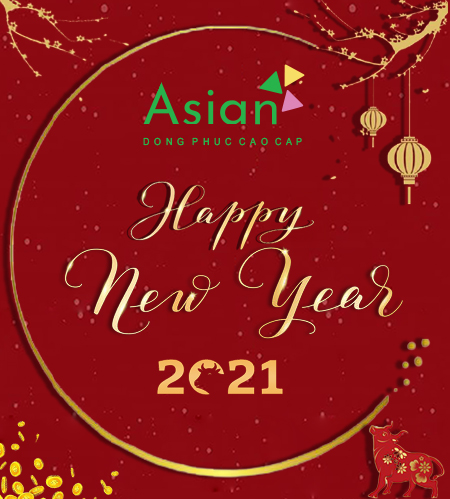 thiệp chúc tết đồng phục Asian