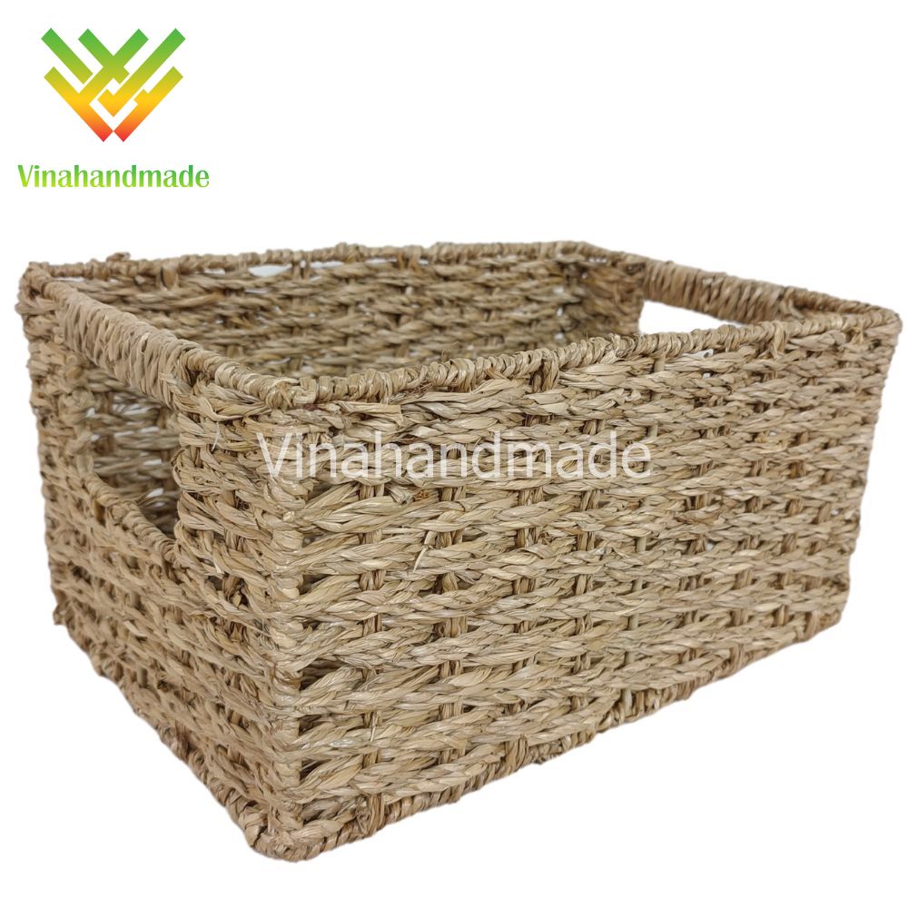 Giỏ cói đựng đồ chữ nhật size nhỏ