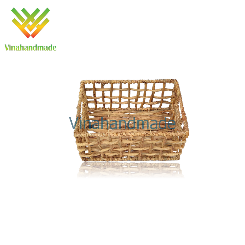 Giỏ lục bình đựng đồ đan vặn hàng thủ công xuất khẩu