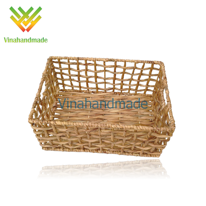 Giỏ lục bình đựng đồ đan vặn hàng thủ công xuất khẩu