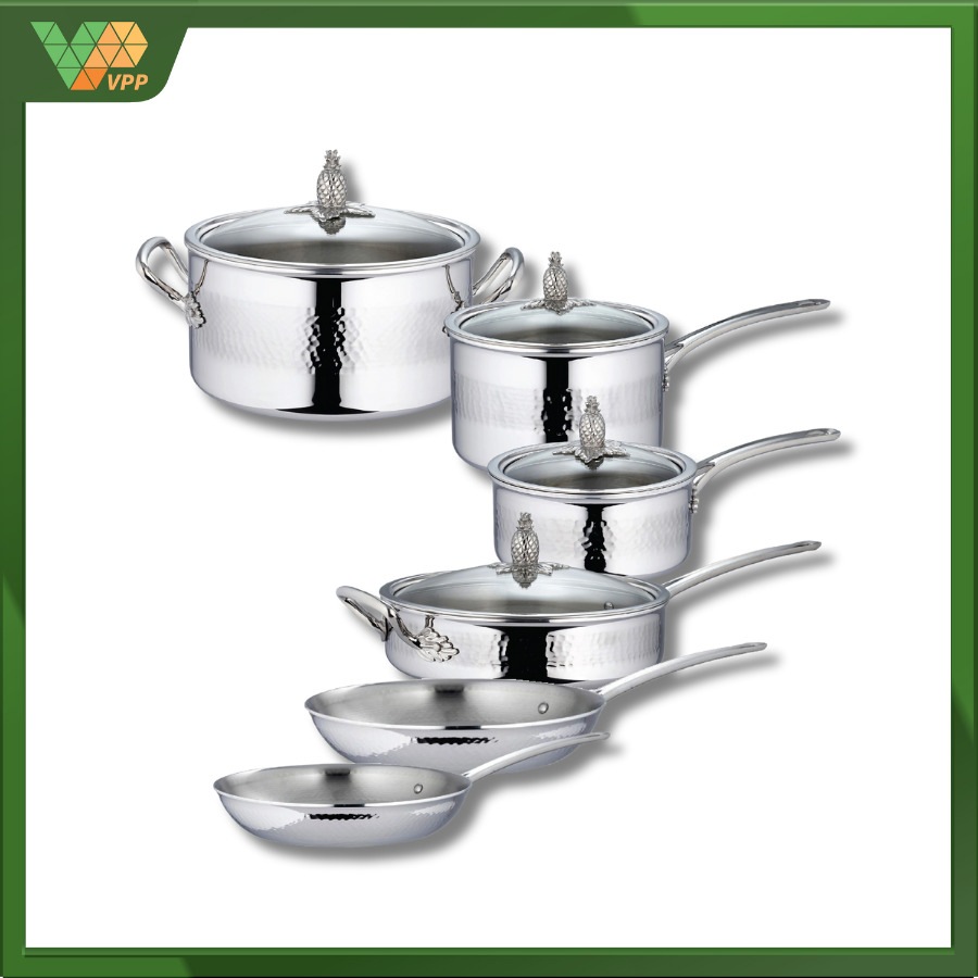 Bộ nồi inox RUFFONI Omegna 10 món chính hãng