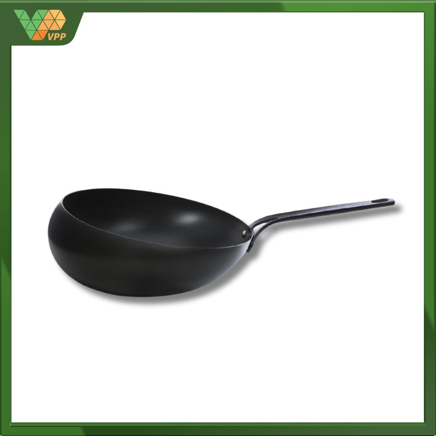 Chảo Wok thép Carbon sâu lòng BK 30cm