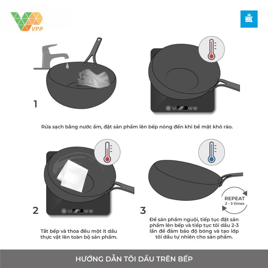 Hướng dẫn tôi dầu chảo trên bếp