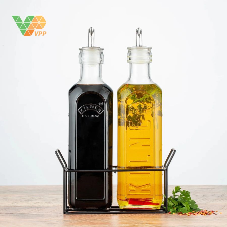 Lưu ý vệ sinh và sử dụng Bộ bình thủy tinh đựng dầu Kilner 3 món