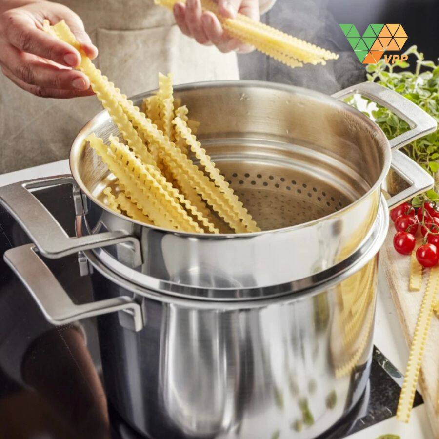 Lưu ý vệ sinh và sử dụng Lồng trụng mì Ý Demeyere Industry 5 - 8L/24cm