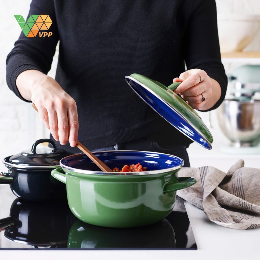 Lưu ý vệ sinh và sử dụng Nồi tránh men BK Indigo 20cm