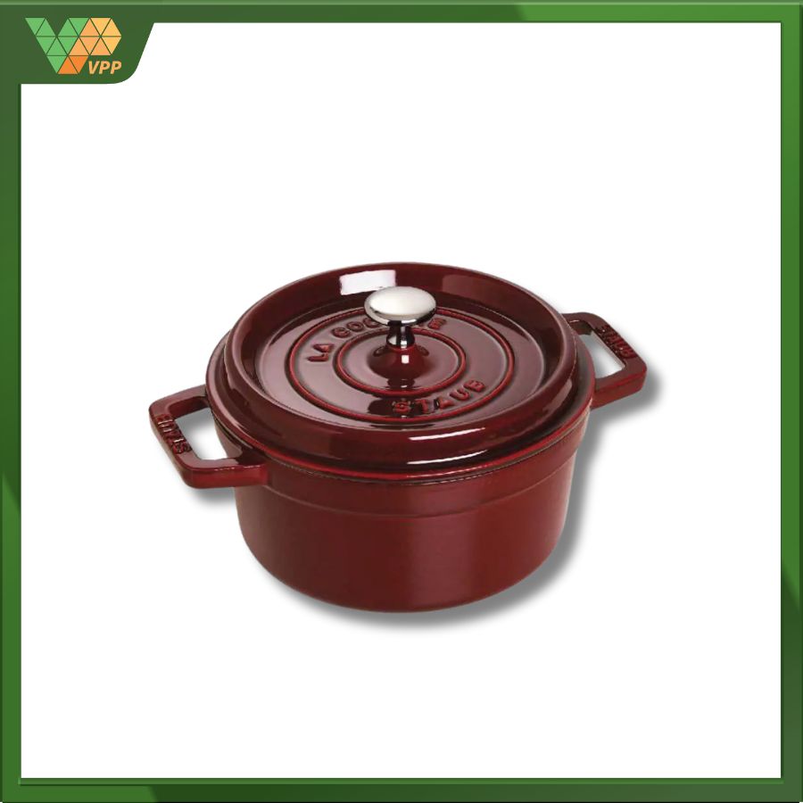 Nồi gang tròn STAUB màu đỏ lựu