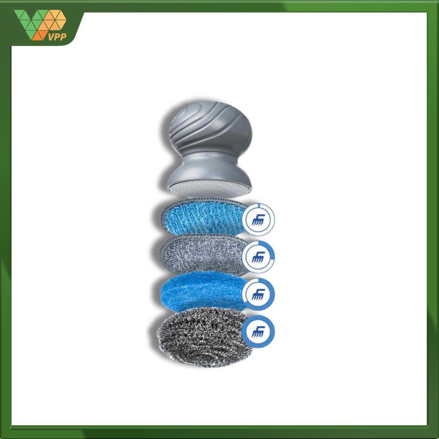 Bộ dụng cụ chà rửa cầm tay 5 món chính hãng