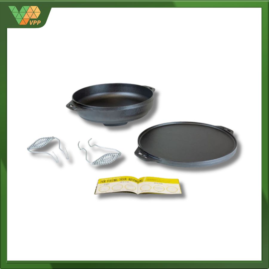 Bộ nồi chảo cắm trại LODGE Camp 4 món chính hãng